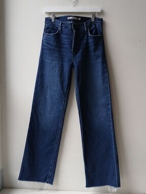 Hudson Rosie Jeans Dark Wash Raw Hem Women's 28